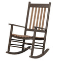 Fauteuil ¨¤ bascule en m¨¦tal et bois marron(Marron)