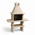 Barbecue avec gril et ¨¦tag¨¨res lat¨¦rales(Beige)