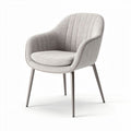 Chaise en tissu gris avec structure métallique 65 x 65 x 80cm