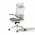 Chaise de bureau ergonomique avec soutien lombaire gris et accoudoirs réglables 60 x 60 x 110cm