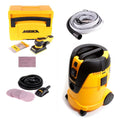Mirka DEOS System PRO (KIT1720WOMDE) Ponceuse orbitale DEOS 353 CV + aspirateur industriel 1025 L PC + tuyau d'aspiration 4m + kit de d¨¦marrage Roundy + 250x bandes de pon?age(d¨¦faut)