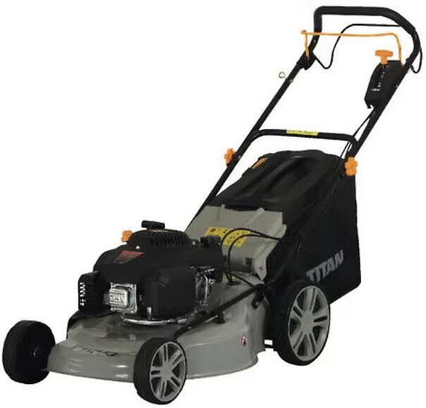 Tondeuse thermique tract¨¦e 196 cm3 largeur de coupe de 51 cm Titan ttlmp196sp51vs(Noir/Gris)
