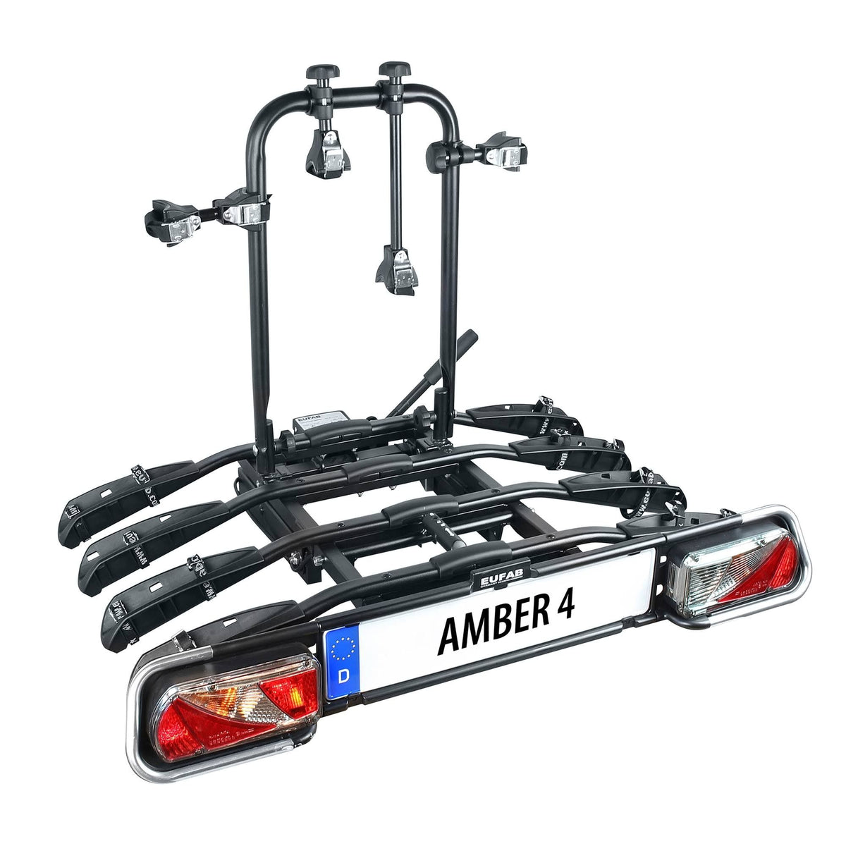 Porte-v¨¦los attelage sur plateforme Eufab Amber 4 v¨¦los(Noir)