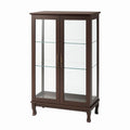 Vitrine en bois et verre tremp¨¦ marron 60x30x120 cm(Marron)