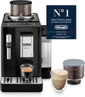 De'Longhi Rivelia EXAM440.35.B, Machine ¨¤ Caf¨¦ Grain Automatique, Grains Fra?chement Moulus, Bac ¨¤ Grains Interchangeable, Buse Vapeur Lait Classique, 8 Recettes, ¨¦cran Tactile Couleur, Noir