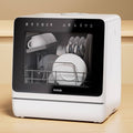 HAVA R09 Lave-vaisselle Compact de Comptoir / Adoucisseur d'eau int¨¦gr¨¦ / 2-5 converts / 7 Programmes(Blanc/Noir)