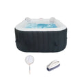 Kit Tout Inclus Sunspa spa gonflable carr¨¦ 4 places et accessoires(Noir/Blanc)