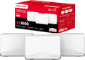 MERCUSYS TP-Link Routeur WiFi 7 Mesh BE3600Mbps Double Bande, 1 Port 2,5G + 2 Ports Gigabit, Couverts jusqu'¨¤ 650m2, Connectez 150 appareils, Compatible Toutes Les Box Internet, Halo H27BE(3-Pack)(Blanc)