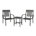 Ensemble de mobilier d'ext¨¦rieur en m¨¦tal noir(Noir)