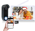 WiFi 1080P Visiophone sans Fil, Interphone Vid¨¦o sans Fil avec ¨¦cran Tactile 8'', Sonnette avec Cam¨¦ra, Vision Nocturne, D¨¦tection de Mouvement, Contr?le de l'application(Blanc)