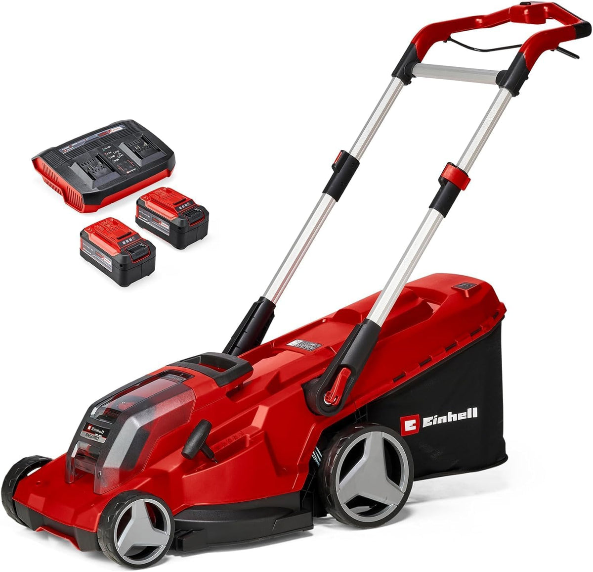 Einhell Professional Tondeuse ¨¤ gazon sans fil RASARRO 36/42 Kit Power X-Change (36V, largeur de coupe: 42 cm, Bac 50L, moteur sans charbon) Livr¨¦ avec 2 Batteries 5,2 Ah + Chargeur double