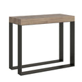 Table console extensible en bois Padova pour salle ¨¤ manger(Extensible Jusqu'¨¤ 190 Cm/Classique/Ciment)