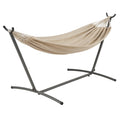 Hamac avec structure en m¨¦tal et toile en coton beige(Beige)