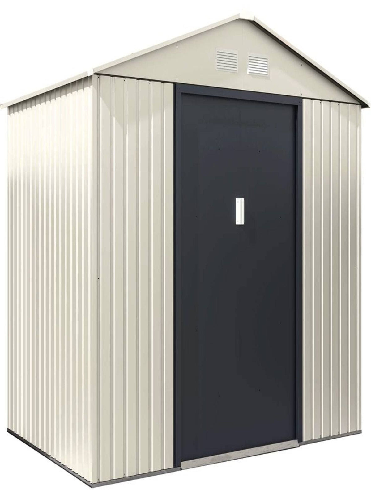 habitat et jardin Abri de Jardin m¨¦tal Nebraska(Beige/Noir)